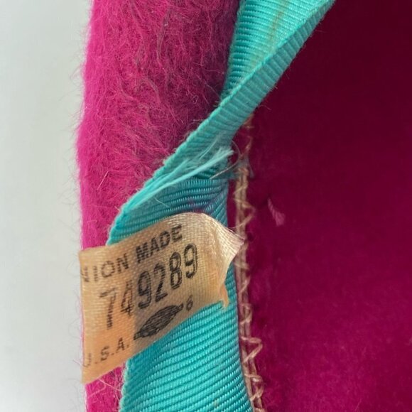 Vintage Selene Italian Furry Pink Hat with pin‎ - Picture 5 of 9